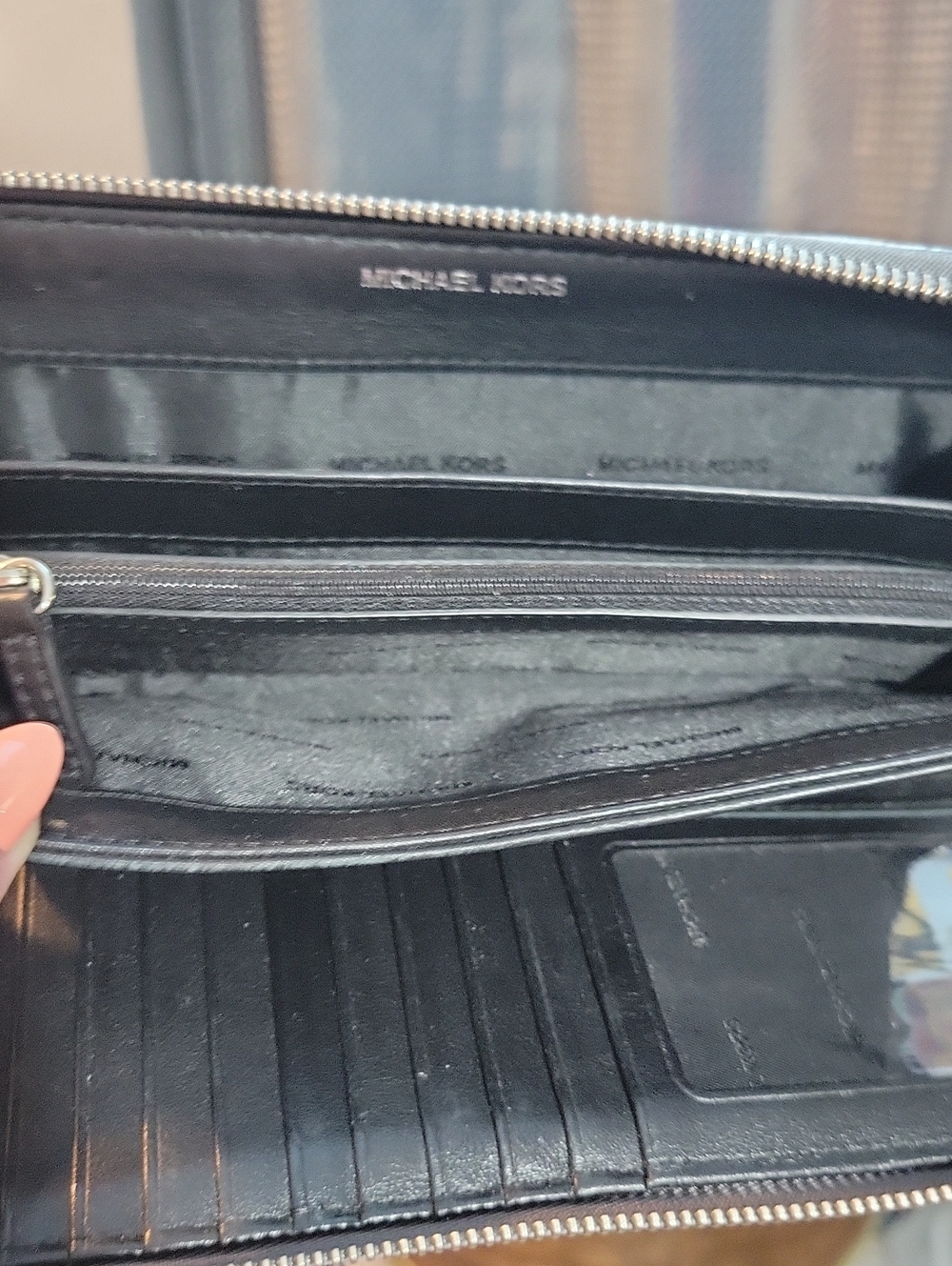 Michael Kors Iridescent Metallic Zip Wallet - Picture 3 of 3